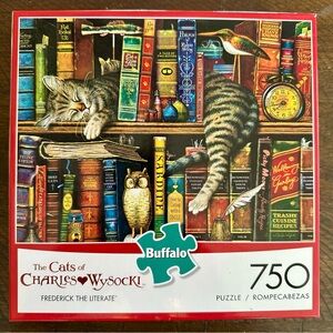 The Cats of Charles Wysocki 750 piece puzzle. Frederick the Literate